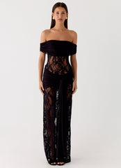 Gracie Twist Maxi Dress - Black