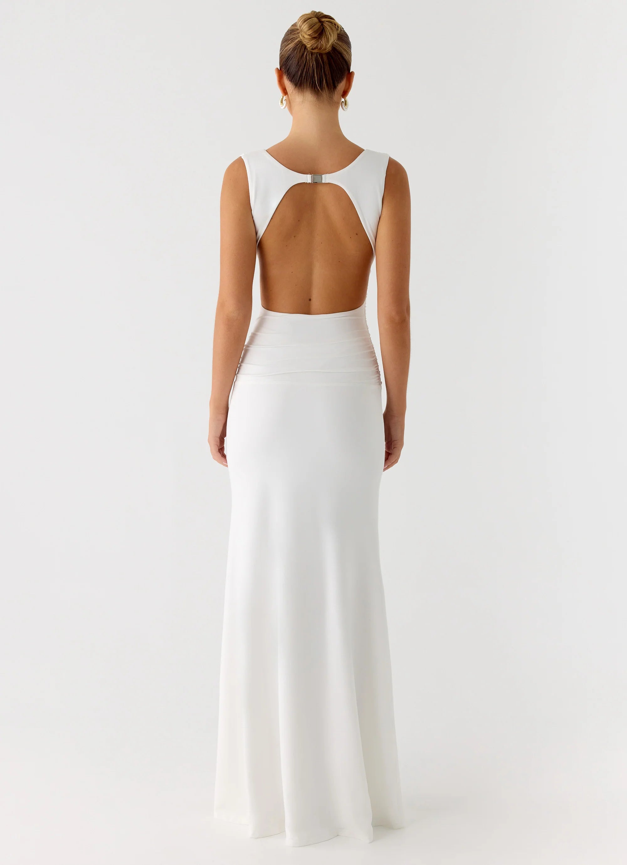 Cherry Sky Maxi Dress - White