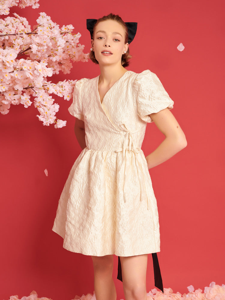Lilith Jacquard Wrap Dress