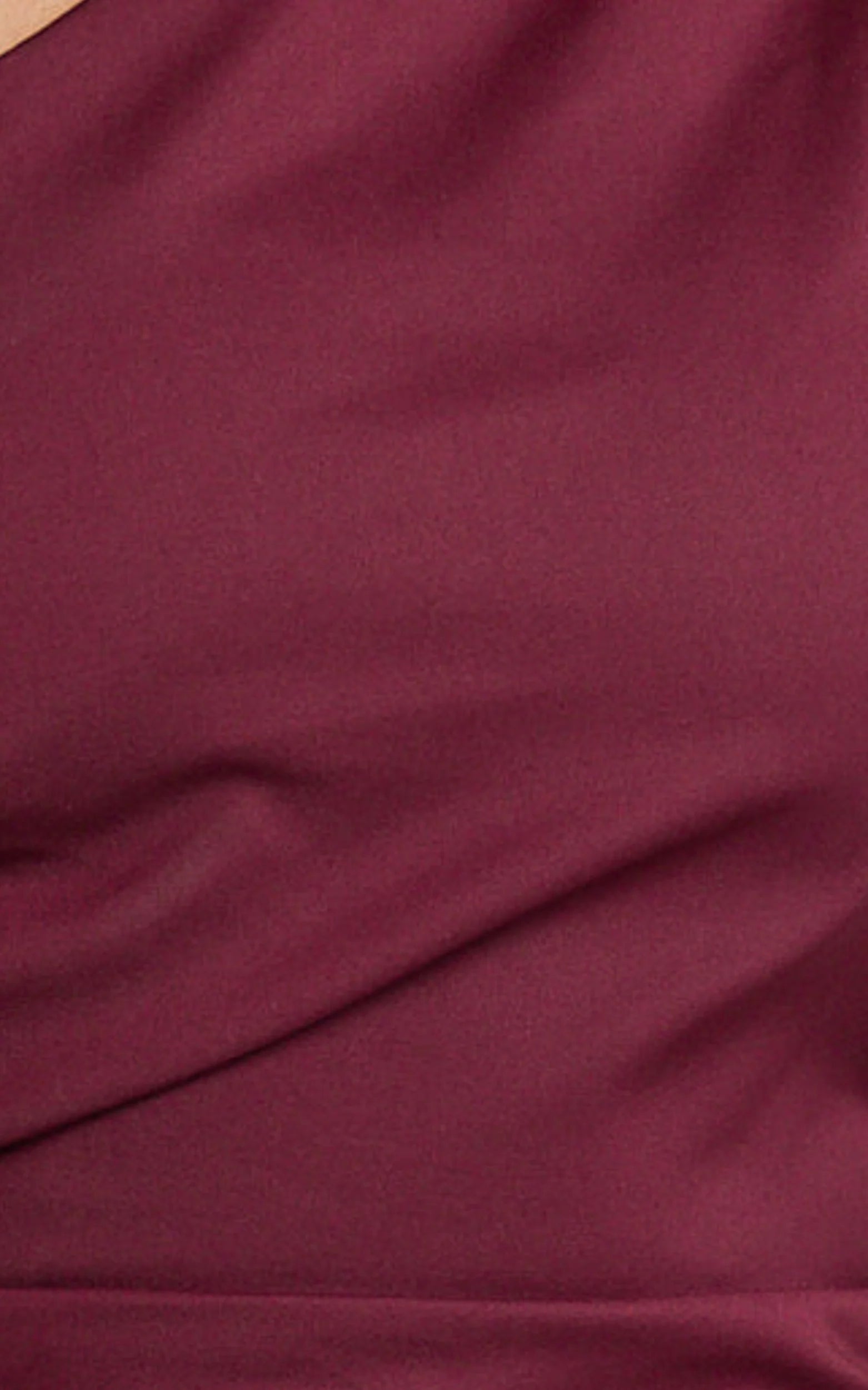 Karlie Midi Dress - One Shoulder Fitted Dress in Wine