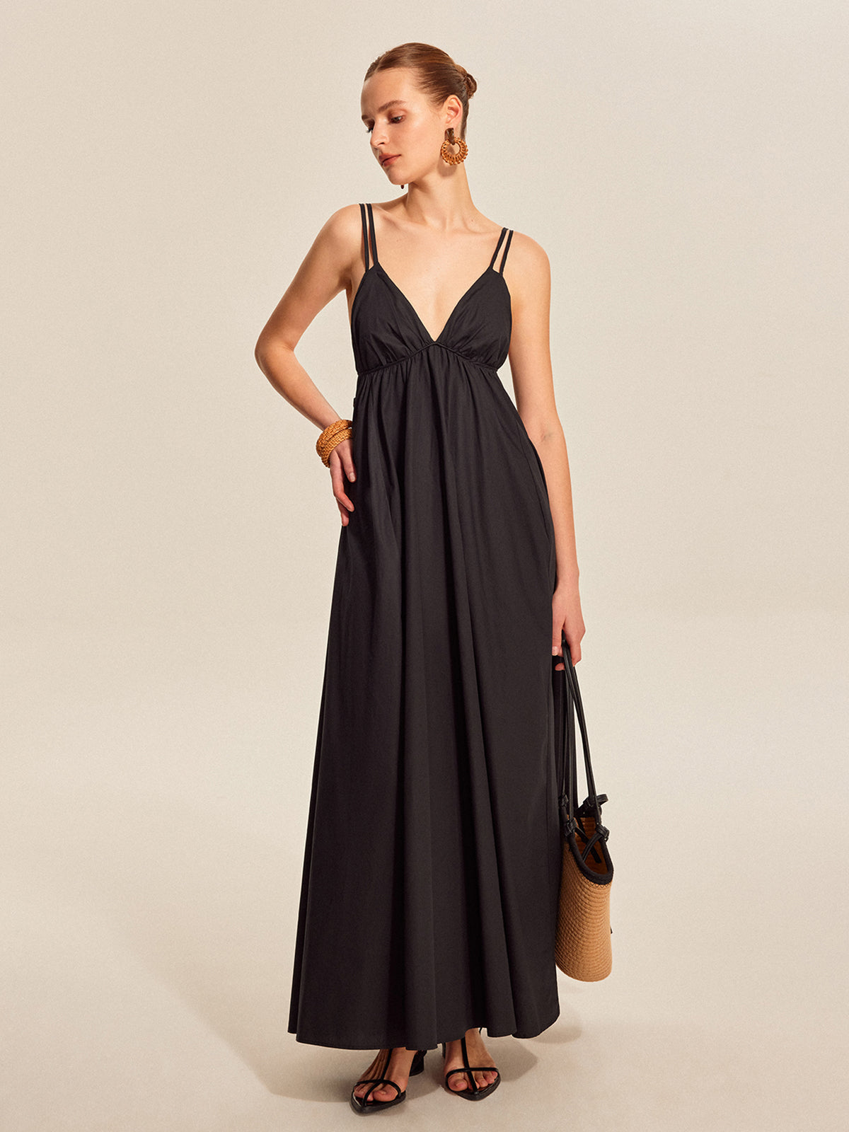 Double Strap V-Neck Cami Dress