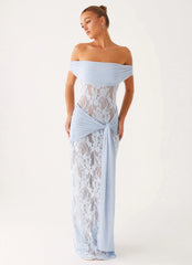 Gracie Twist Maxi Dress - Blue