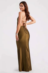 Delia Formal Cowl Neck Long Dress
