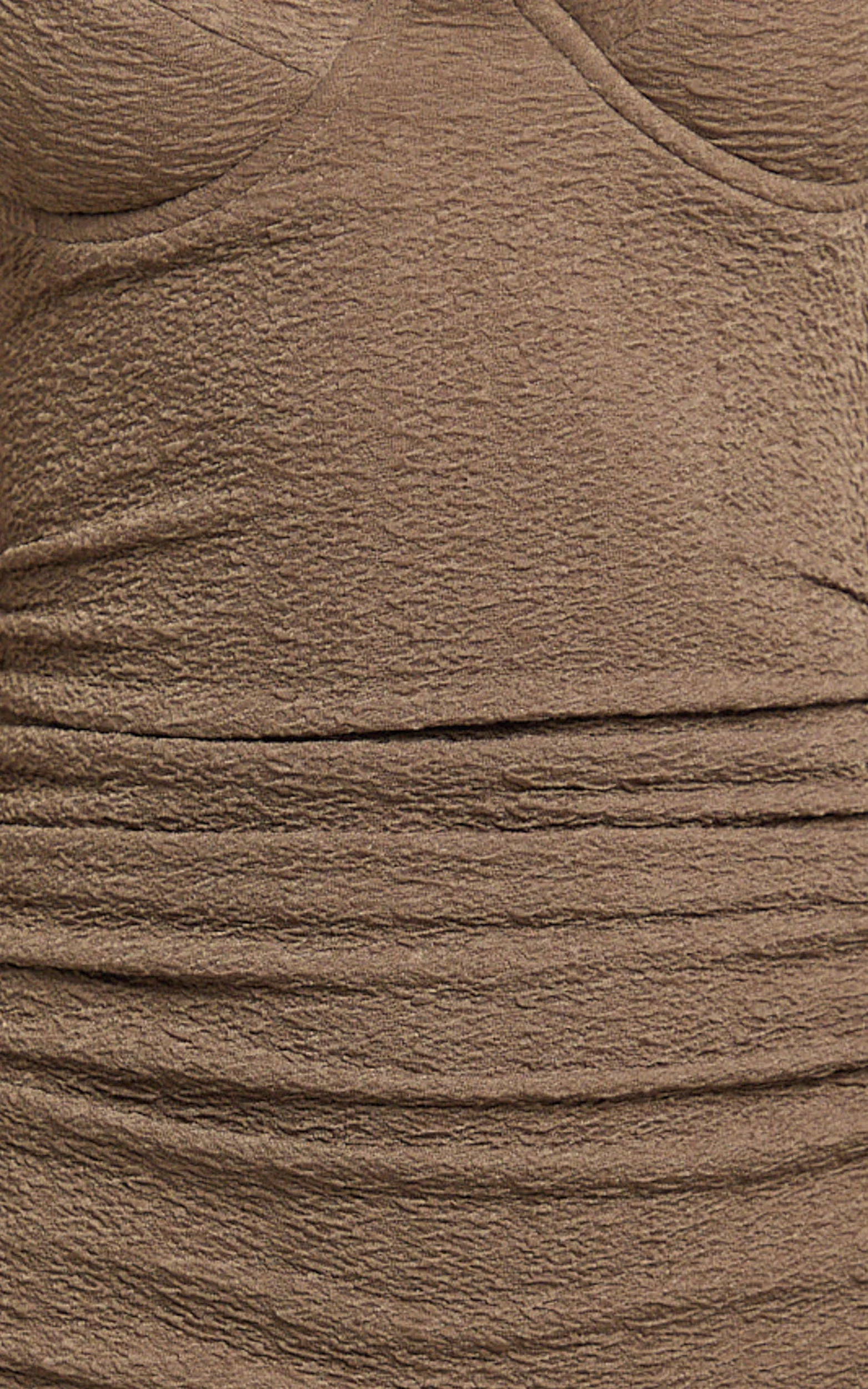Elia Midi Dress - Cap Sleeve Sweetheart Underwire Fitted Dress in Brown